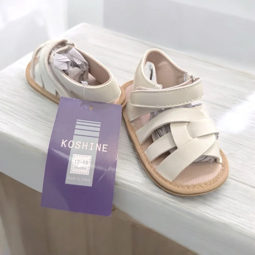 Koshine Baby Sandals Cream | Size 12–18 Months